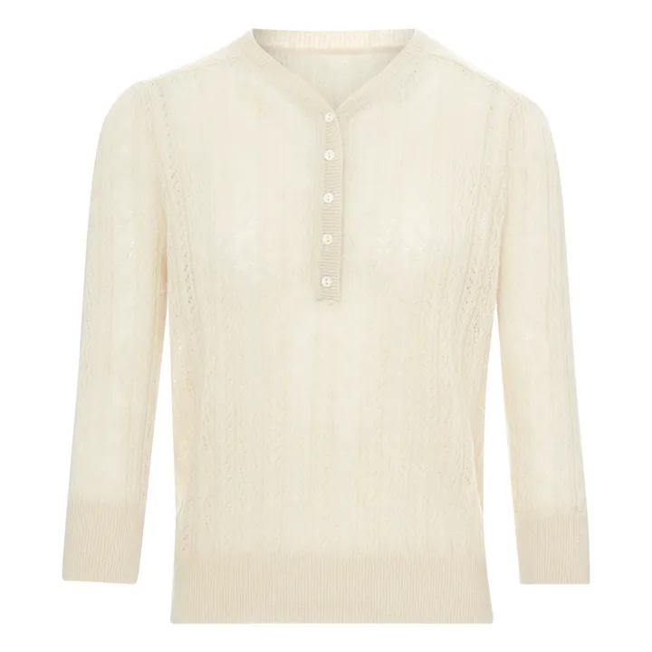 Bellerose Pull Rybu Laine Mérinos Extra fine - Collection Femme | Ecru