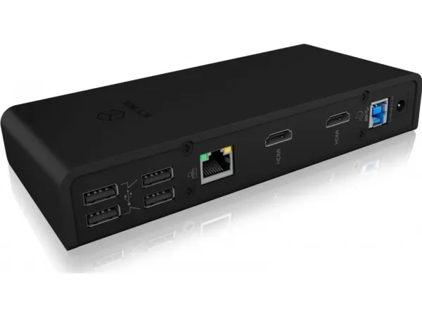ICY BOX IB-DK2251AC - Dockingstation - USB-C / USB 3.0 - 2 x HDMI - 1GbE