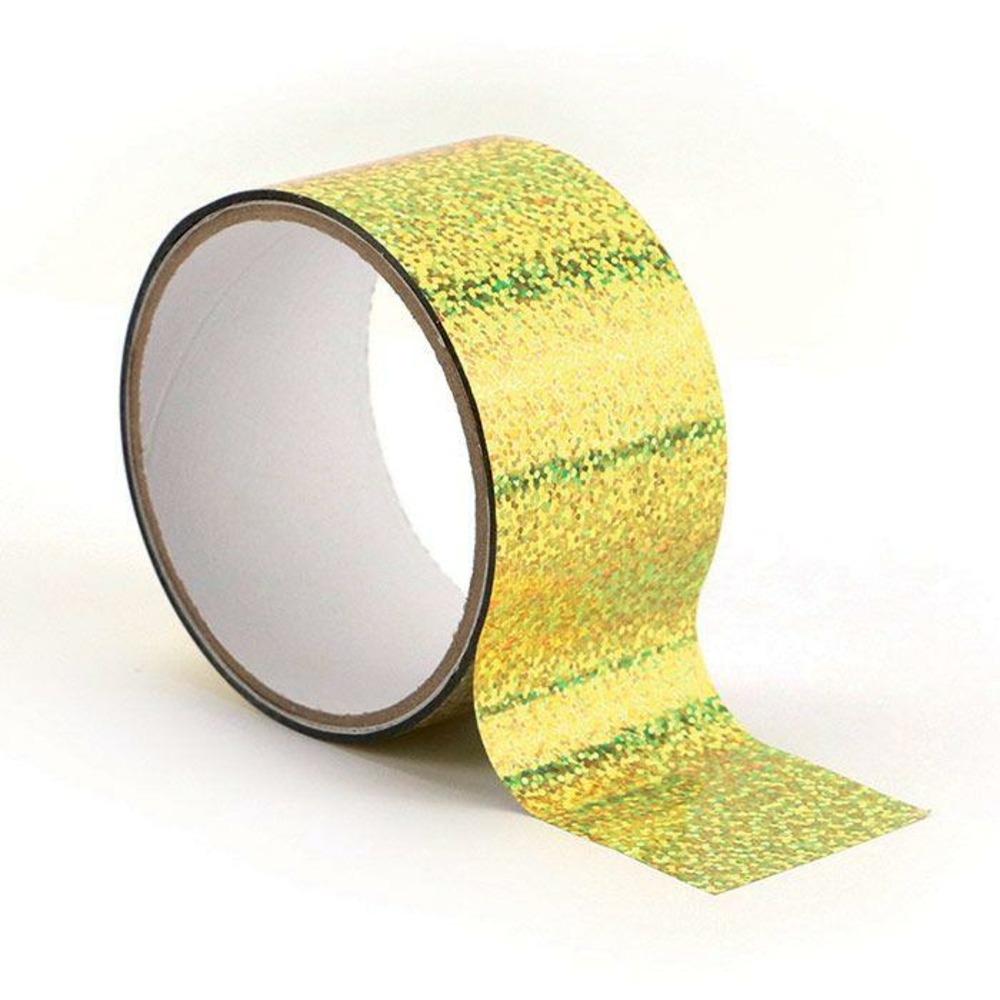 Queen tape holographique 8 m x 4,8 cm - doré
