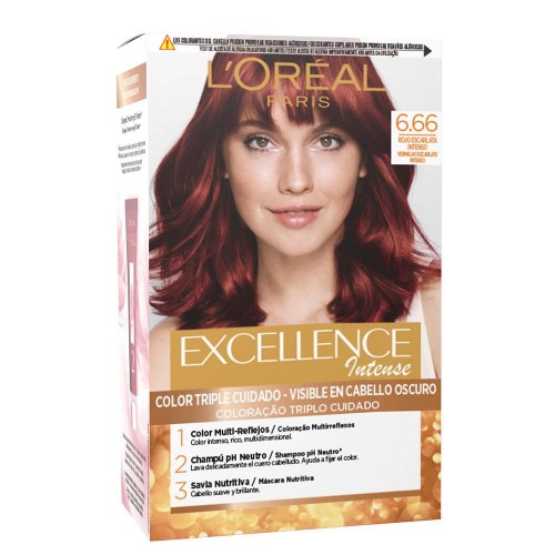 L'Oreal Excellence Intense Vermelho Escuro Intenso 6.66