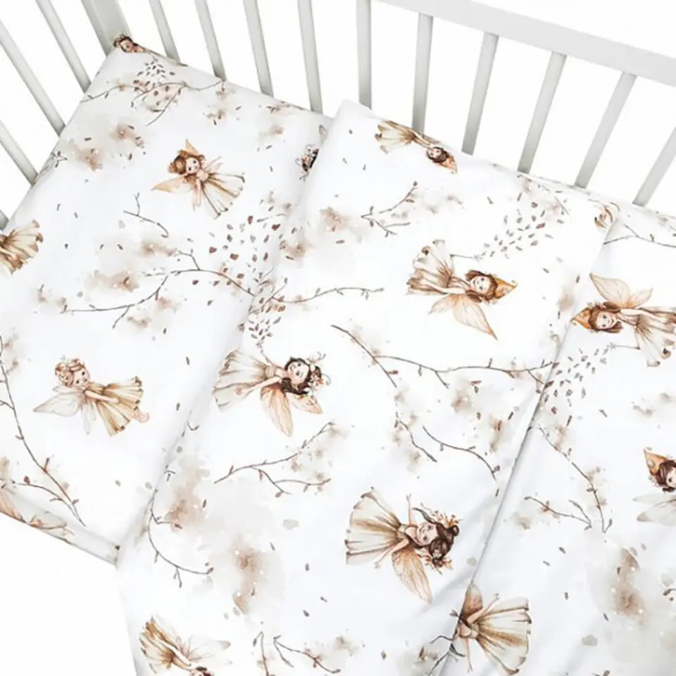Zavelo Peuter Dekbedovertrek Fairy Beige 120 x 150 cm