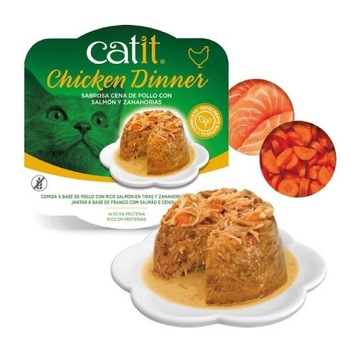 Jantar Catit sabor Salmão e Cenoura