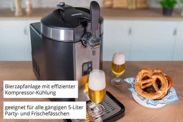 Unold Franzl, 5 l, Dispenser med tappekran, Plast, Rustfritt stål, Sort, Rustfritt stål, 1,25 m, Sort