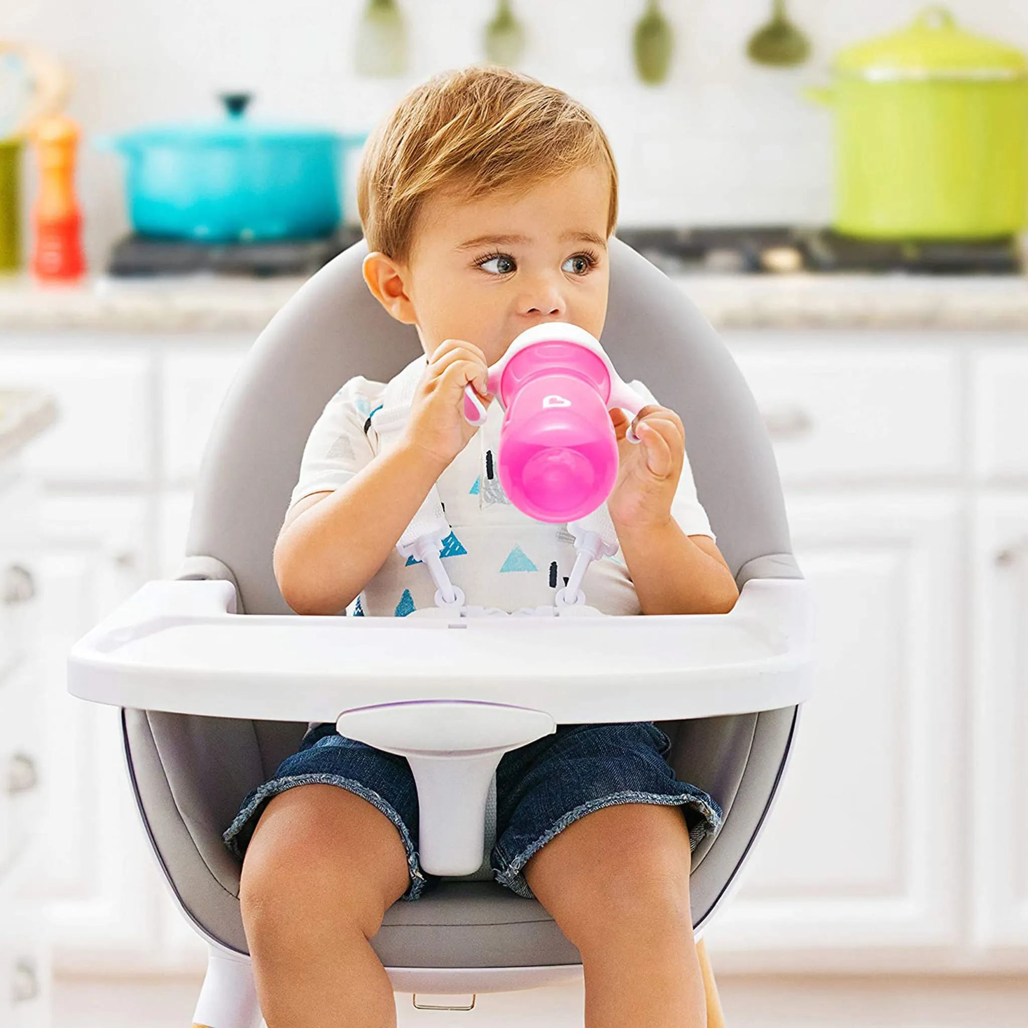 Munchkin Gobelet avec Poignée 10oz - Rose