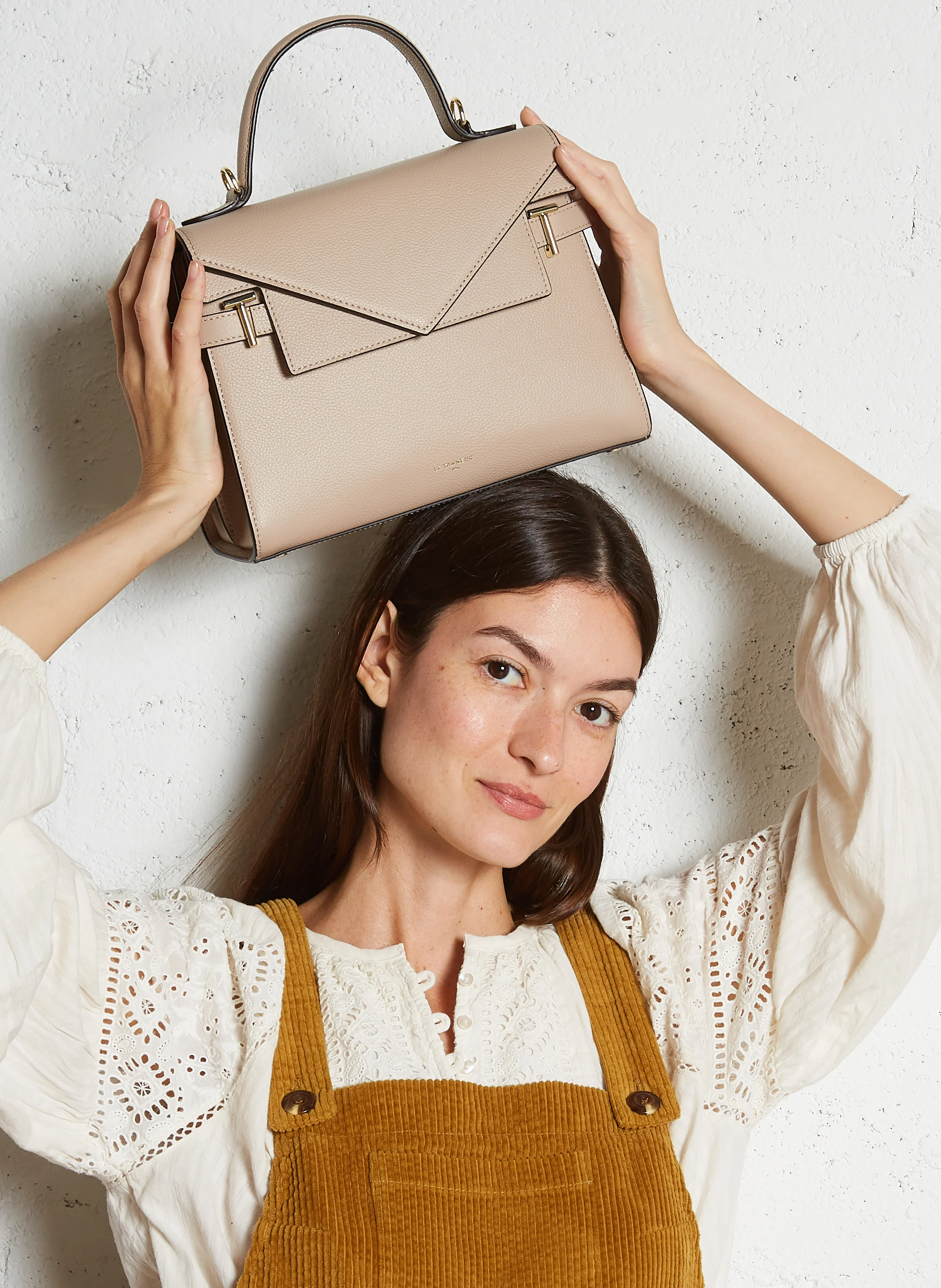 EMILIE - Sac à main en cuir | Beige