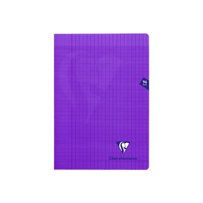 Clairefontaine Mimesys - Cahier polypro A4 (21x29,7 cm) - 96 pages - grands carreaux (Seyes) - violet