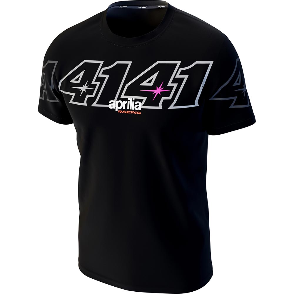 Ixon - T-shirt Dual Aprilia / Espargaro 24 Noir / Blanc / Rose