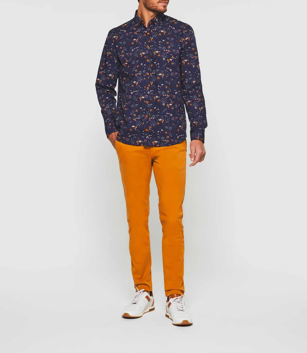 Chemise à imprimé marine 