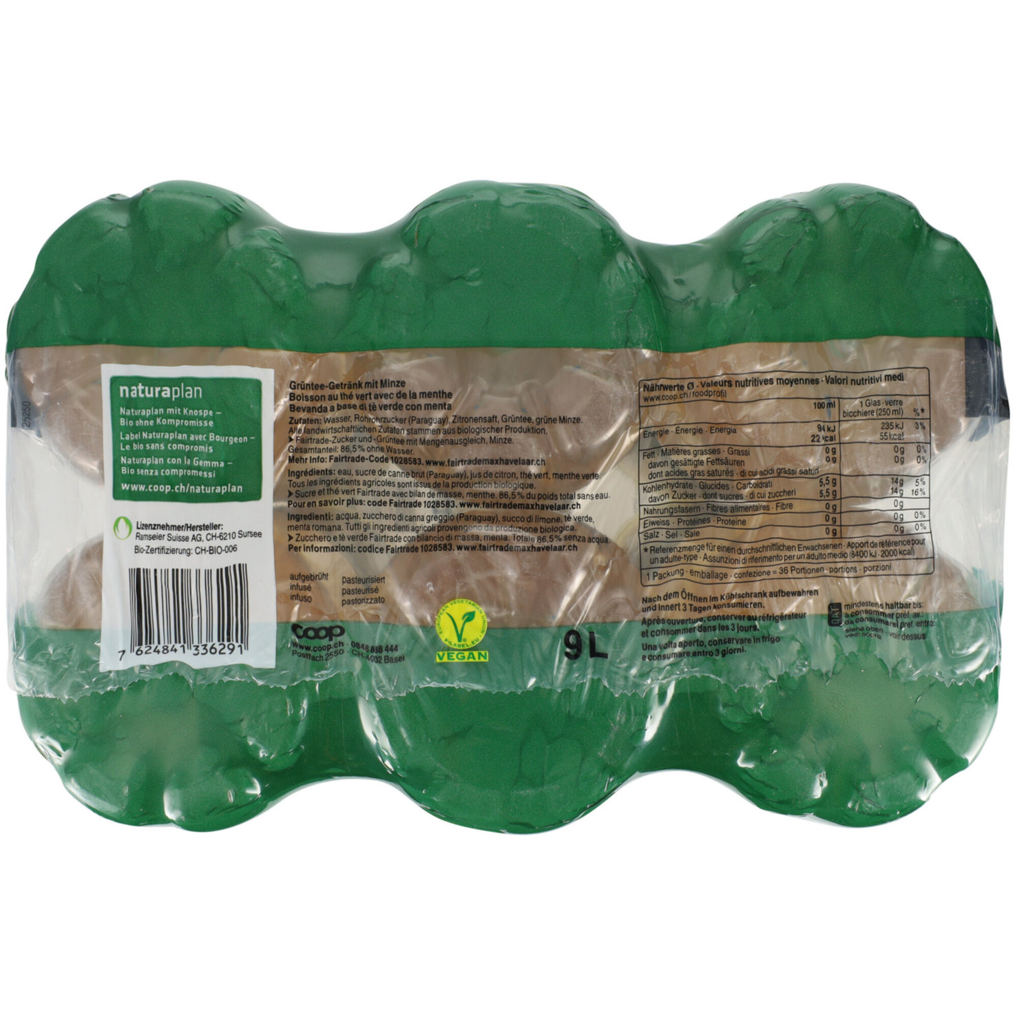 Naturaplan Organic Mint Green Ice Tea 6x1.5l