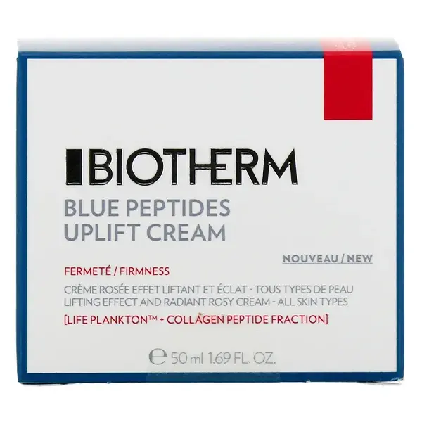 Creme de dia antienvelhecimento firmador Uplift com peptídeos azuis da Biotherm, 50ml