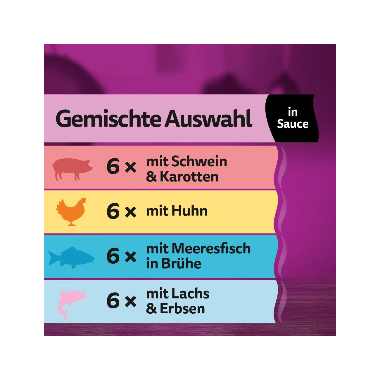Whiskas Nassfutter Katze Adult, Multipack, 1+ Gemischte Auswahl, in Sauce 24x85 g