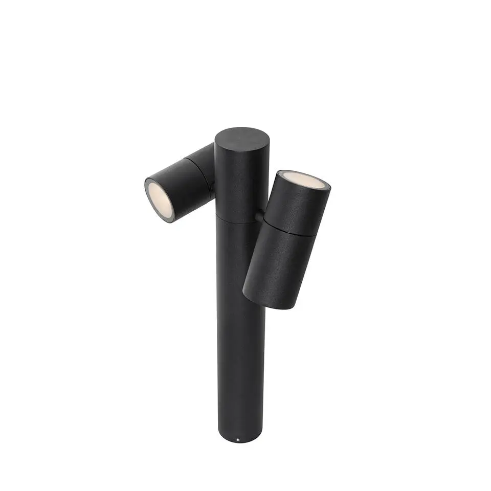 Qazqa staande buitenlampen duo zwart gu10
