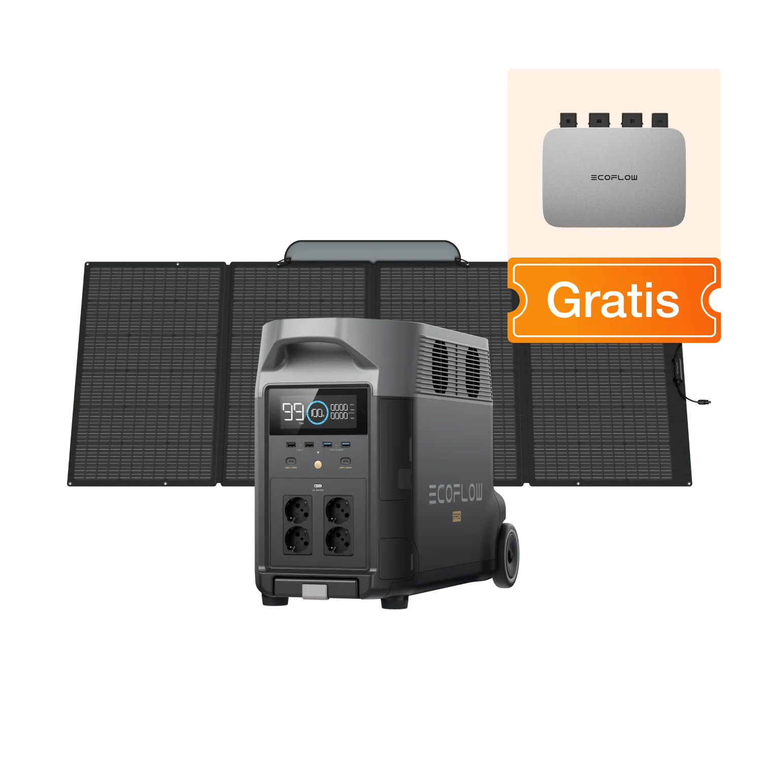 EcoFlow DELTA Pro Solargenerator (Tragbar PV400W)