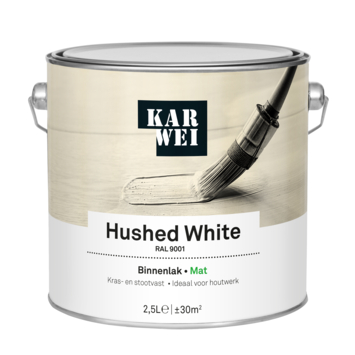 KARWEI binnenlak mat RAL 9001 hushed white 2,5 liter