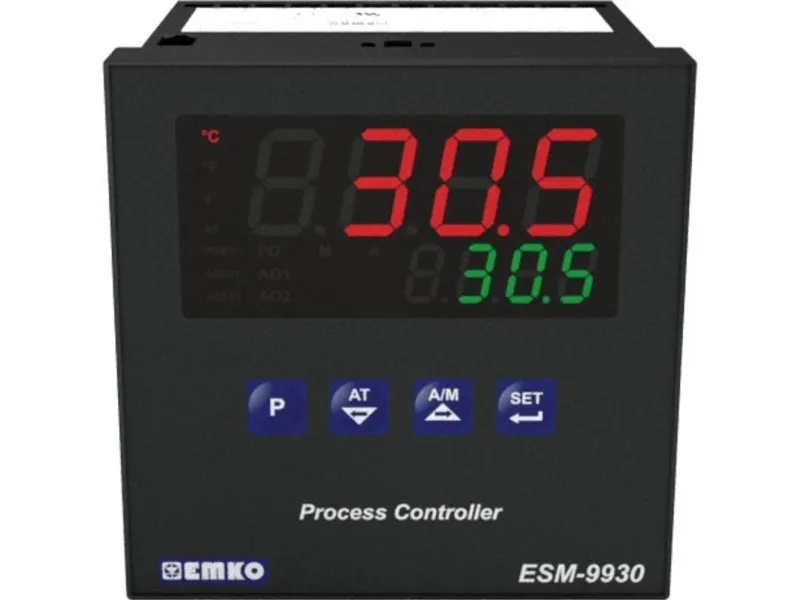 Emko ESM-9930.1.20.0.1/01.02/0.0.0.0 2-punkt, P, PI, PD, PID Universalregulator Pt100, L, J, K, R, S, T, B, E, N, C -200 til 1700 °C Relæ 5 A, SSR (L x B x H)
