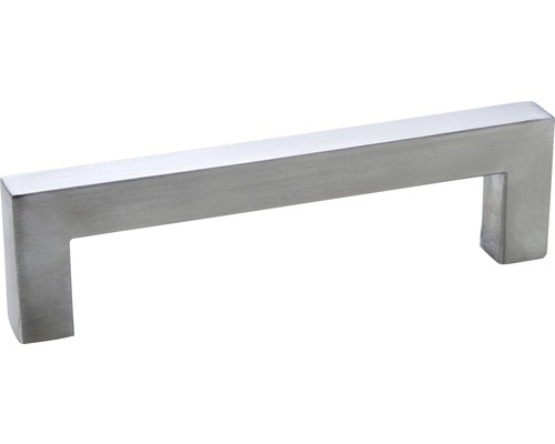 Meubelgreep, geborsteld roestvrij staal, gatafstand 128 mm, L x B x H 144/14/40 mm