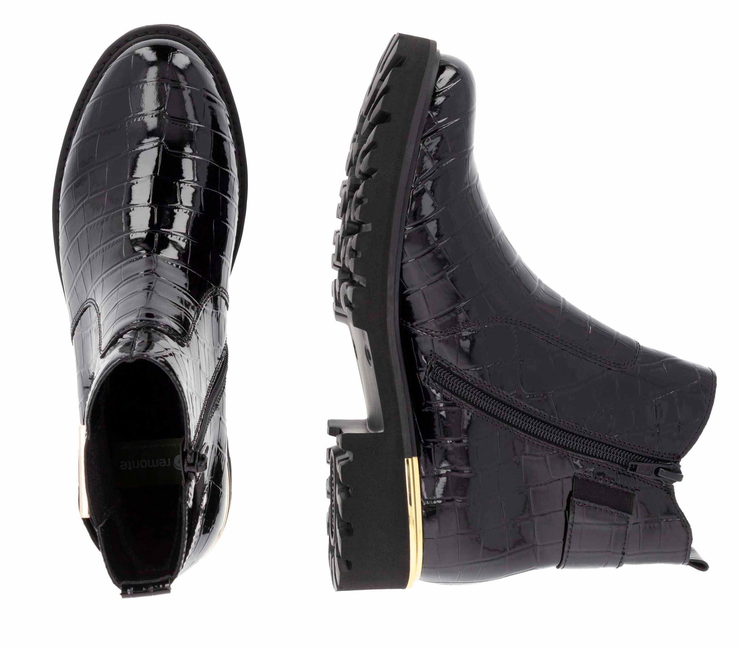 Remonte Chelseaboots  , Blockabsatz, Boots, Stiefelette mit praktischem Innen-Reissverschluss