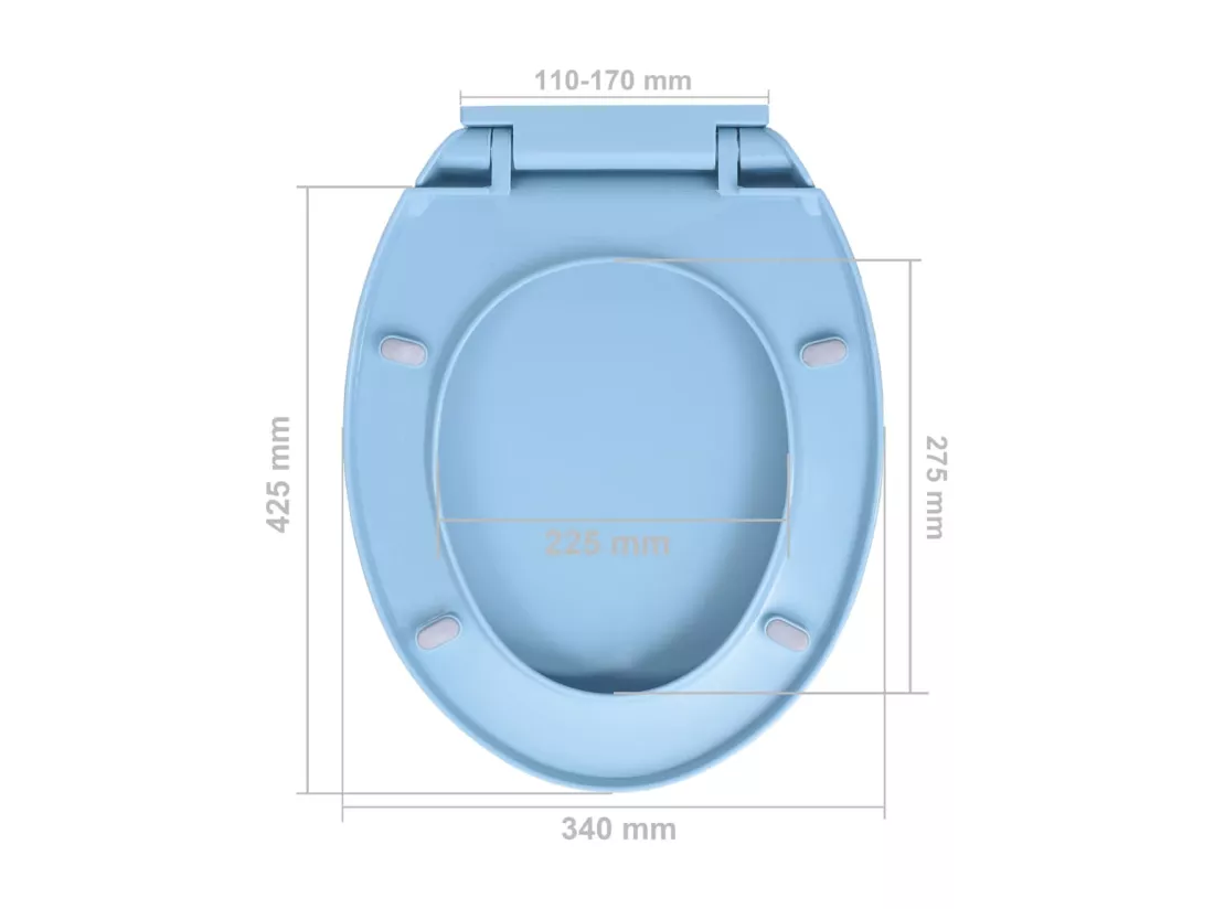Siège de toilette abattant bleue 46 x 34 x 34 cm 02_0002924