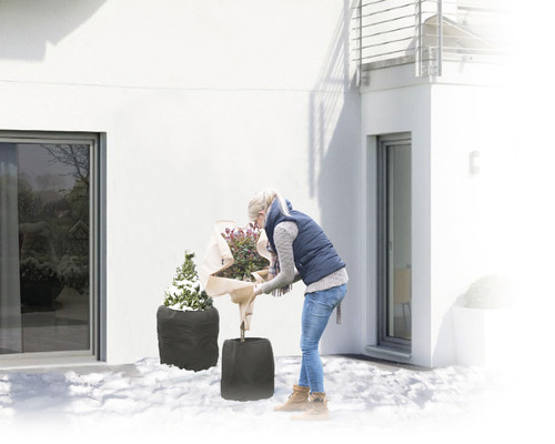 Winterbeschermingspot XL ICE H 60 ø 55 cm 100g/m² zwart, vorstbescherming