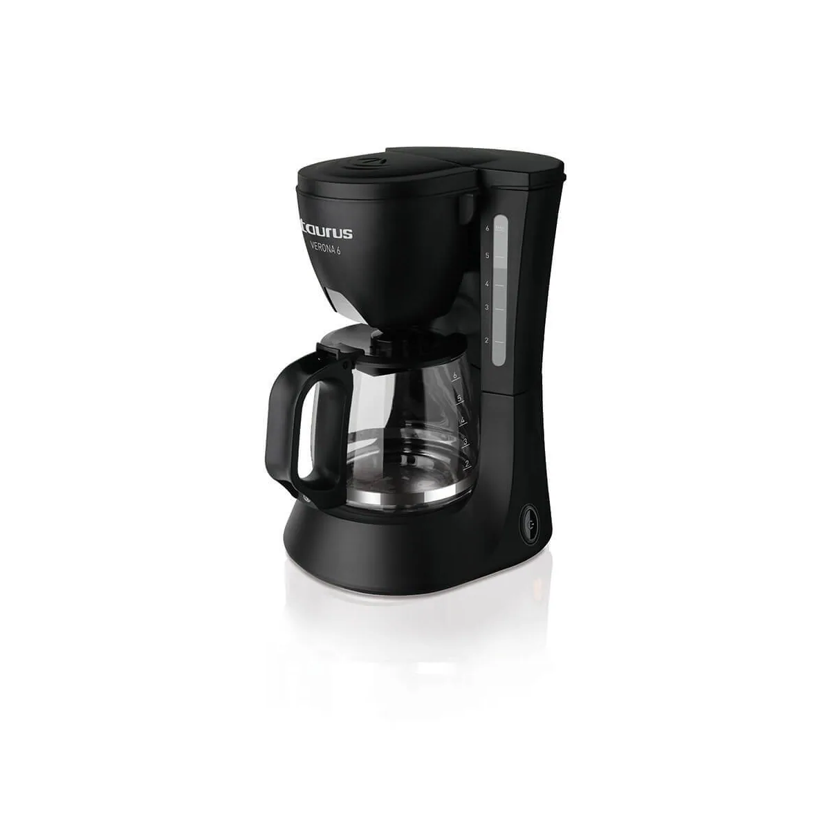 TAURUS Kaffemaskin 6 Kopper Svart