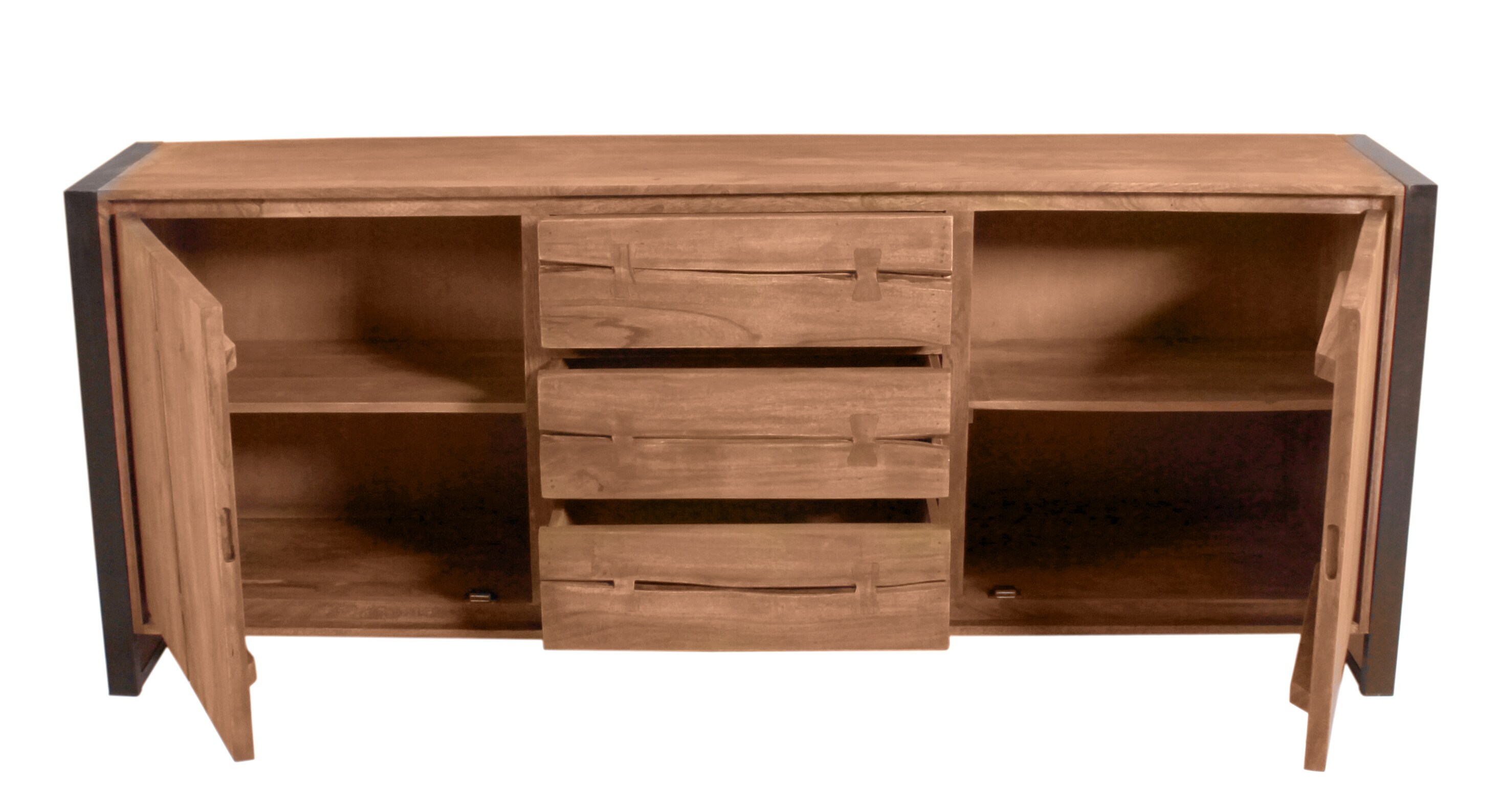 Sideboard Natural Edge Akazie Kommode Wohnzimmer Esszimmer Schubladen Schrank