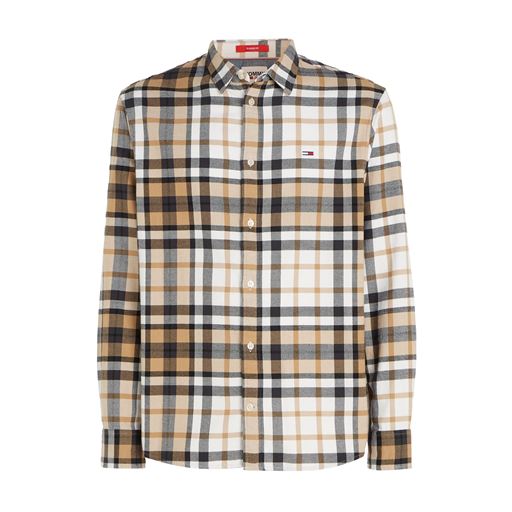 Tommy Jeans Classic Essential Check Skjorte, Tawny Sand Check, S