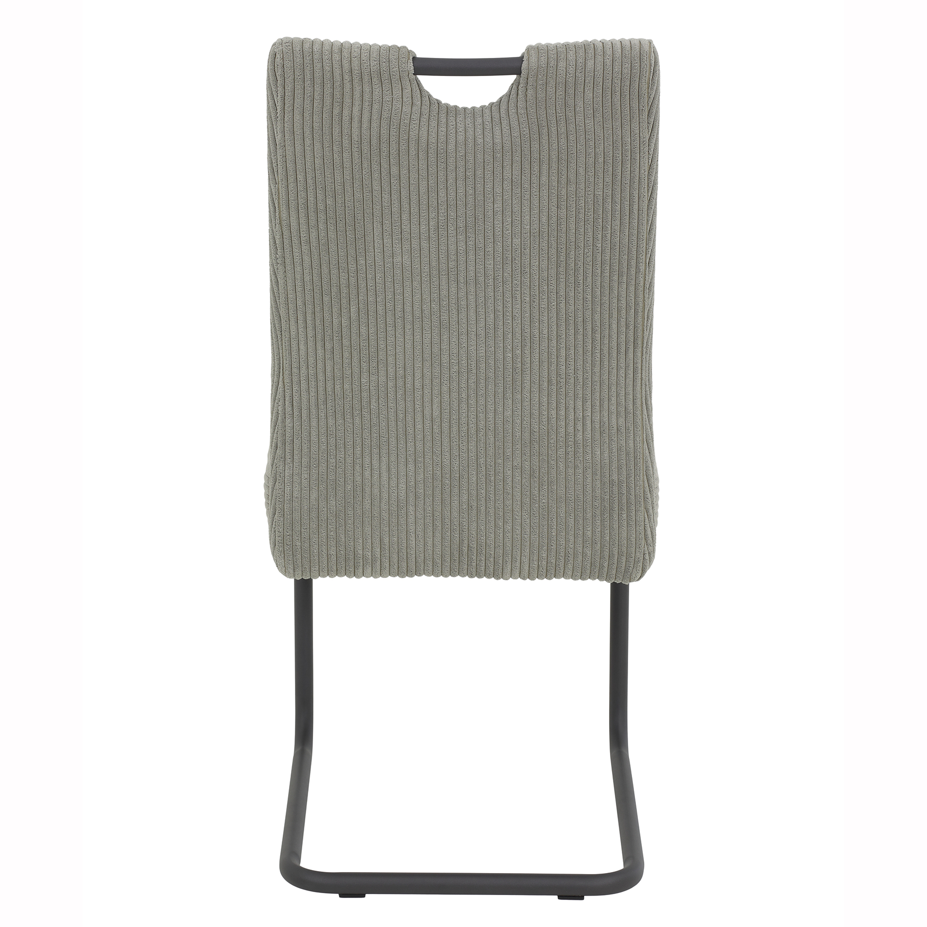4er-Set Schwingstühle - grau-anthrazit - Cord