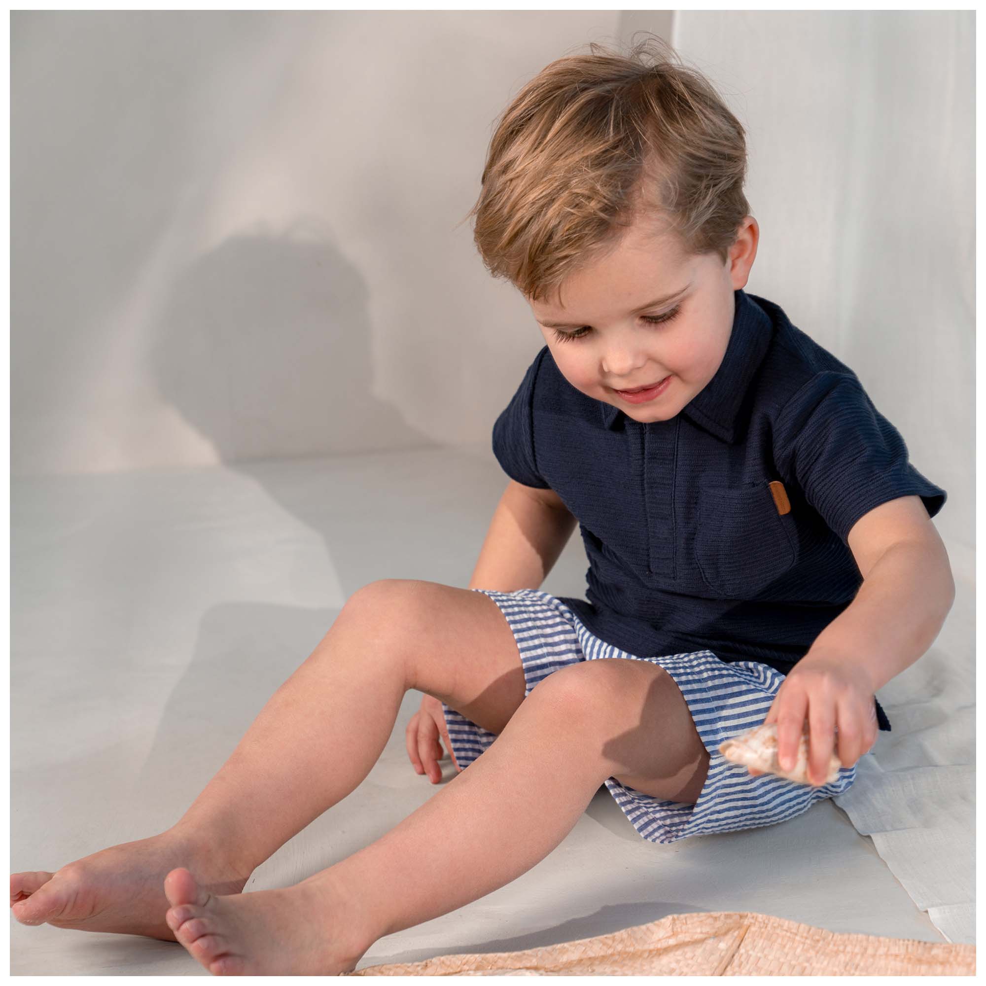 Prénatal kinder zwemshort strepen  strepen blauw