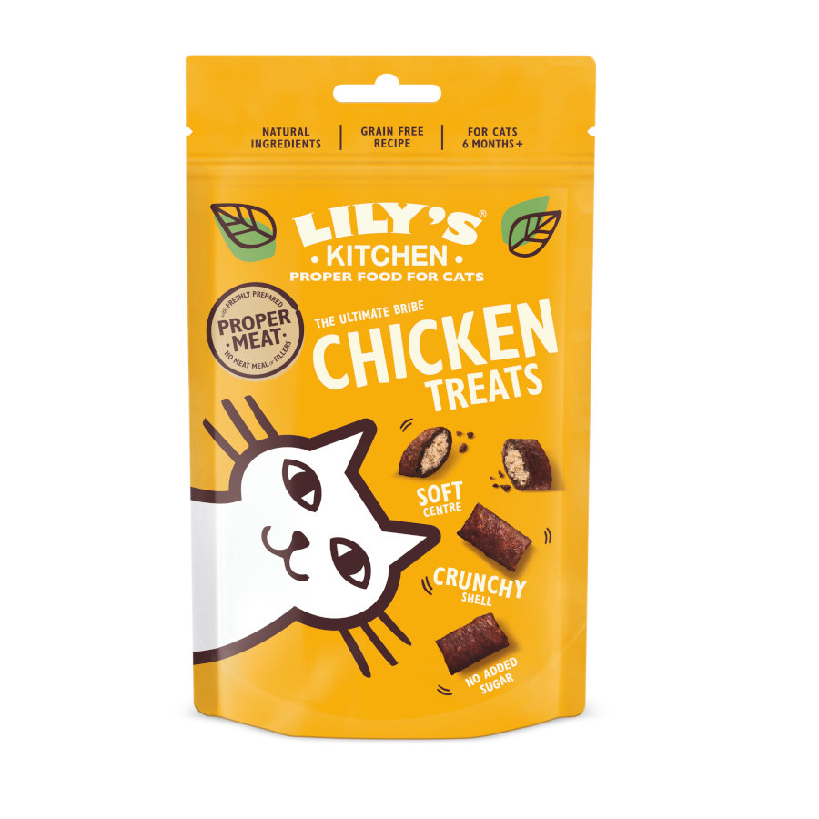 Petiscos de frango da Lily's Kitchen para gatos