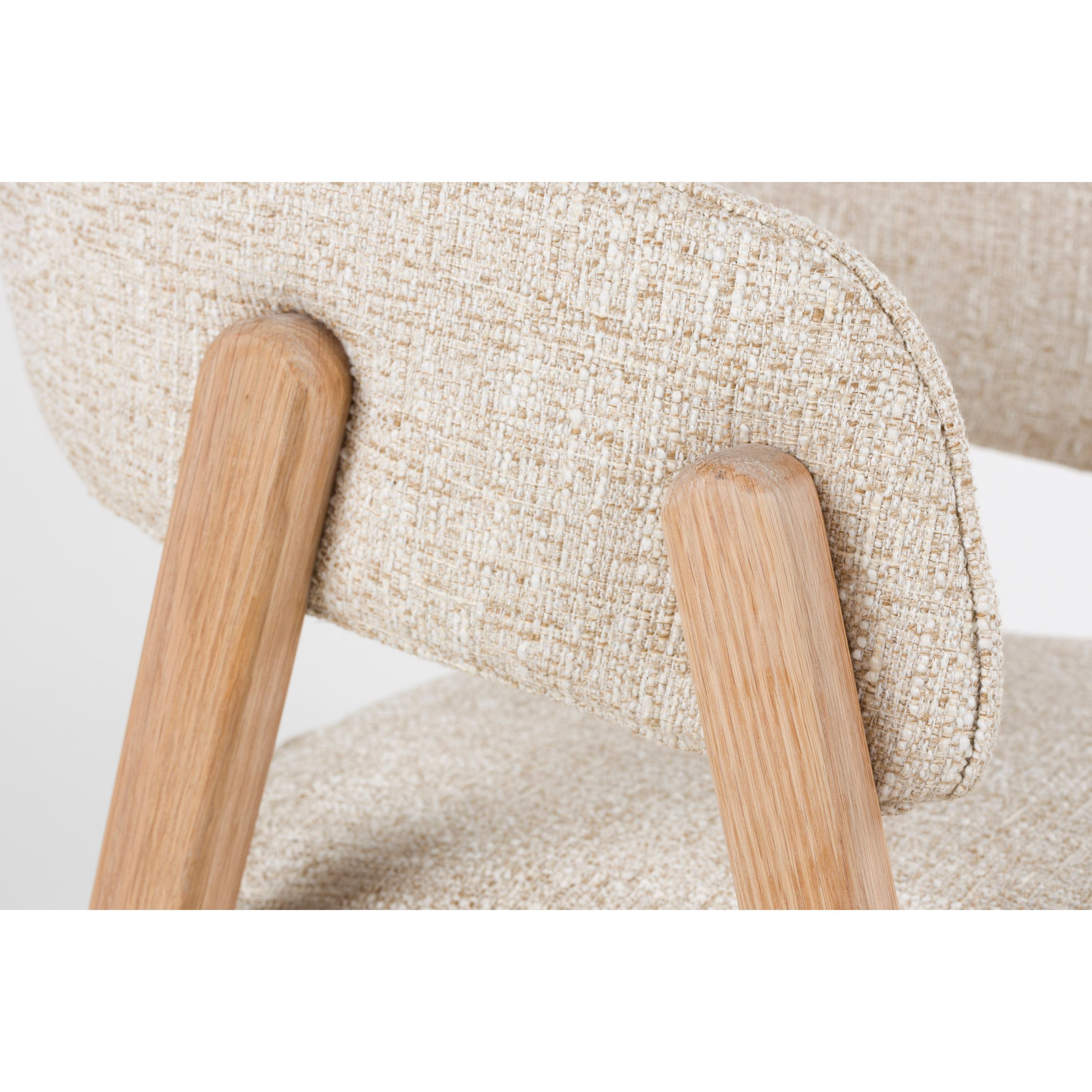Zuiver Bright Eetkamerstoel Armleuning Beige