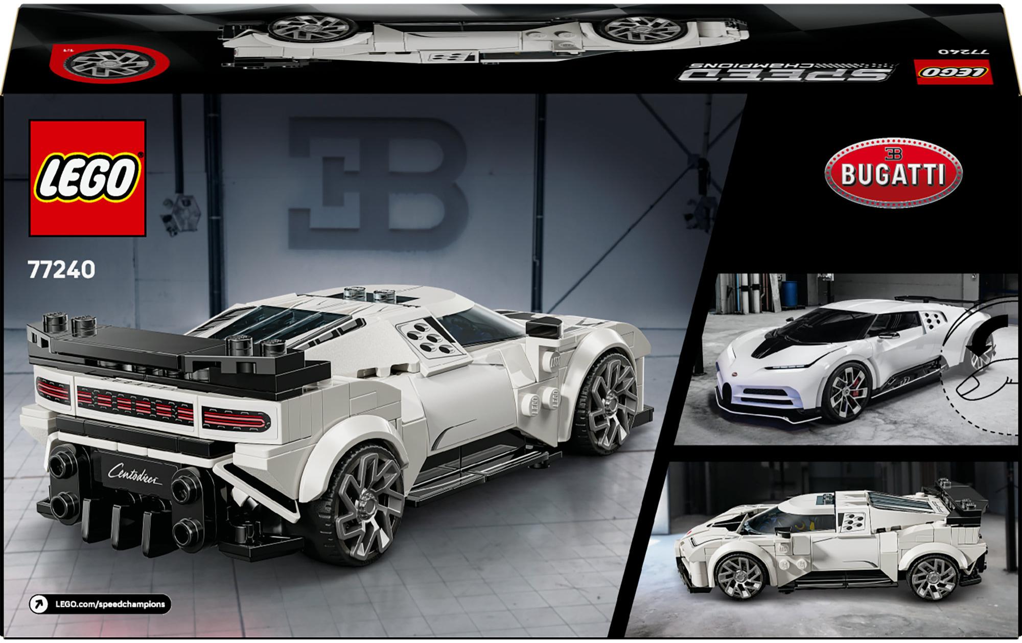 Speed Champions Bugatti Centodieci Hypersportwagen 77240Bugatti-Spielzeugflitzer für Kinder