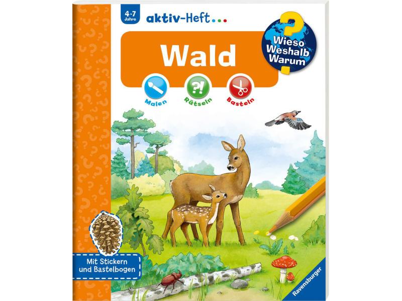 Ravensburger Kinder-Sachbuch WWW aktiv-Heft Wald Kompaktes Sachwissen für Tier- und Naturfreunde