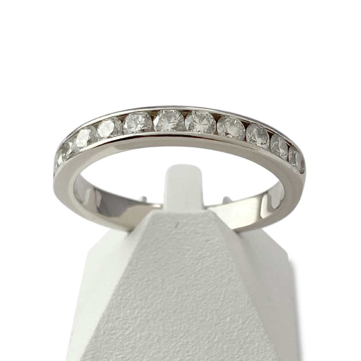 Bague d'occasion or 750 blanc diamants