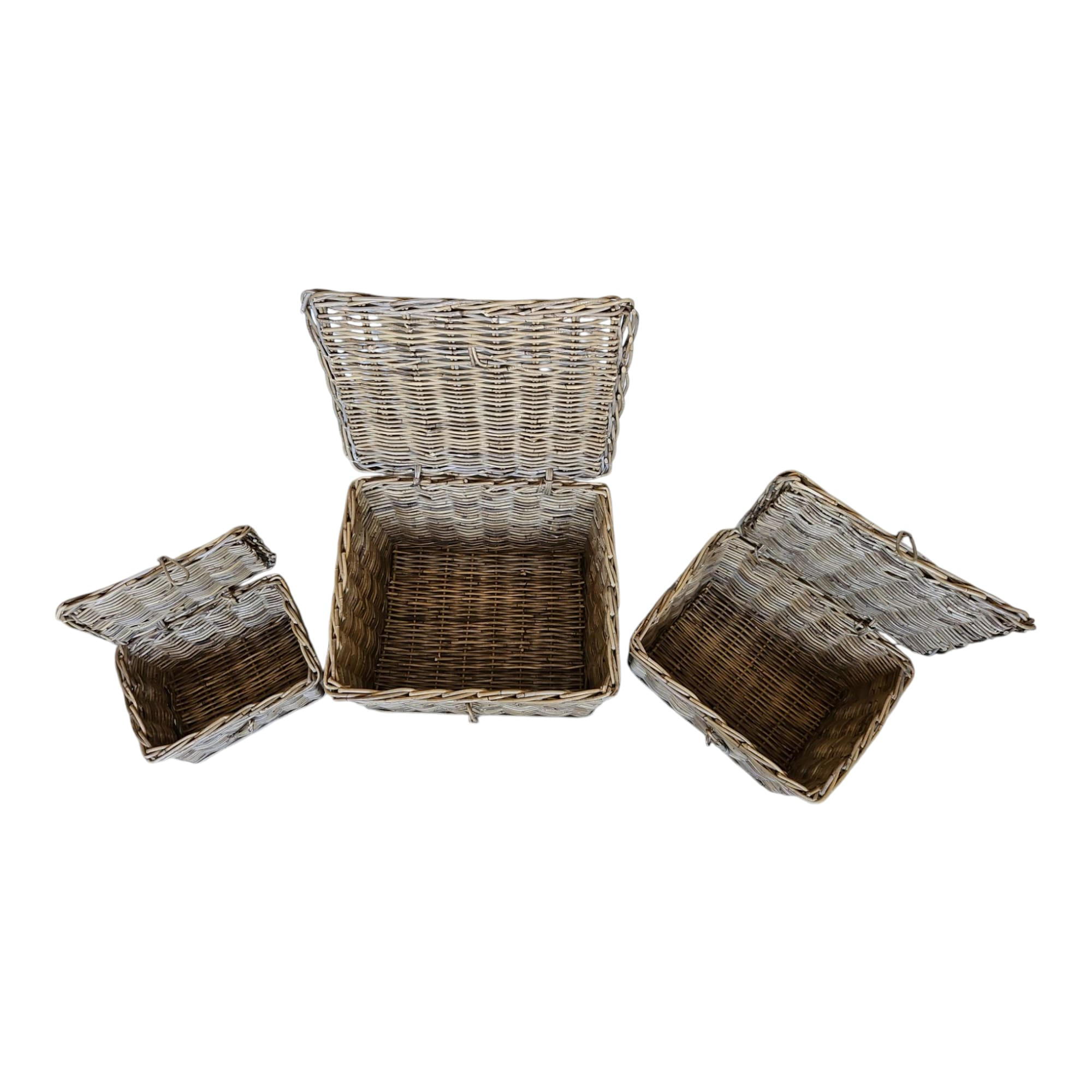 Interieurdirekt Rieten Opbergmand Esra - Set van 3