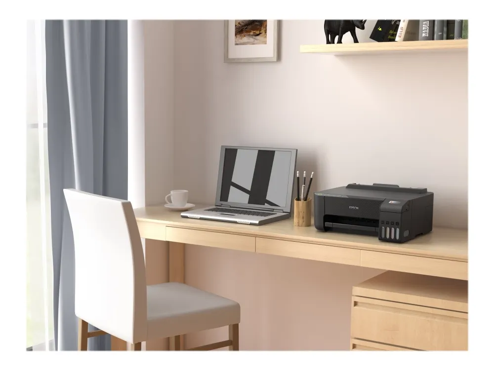 Epson EcoTank ET-1810 - Printer - farve - blækprinter - kan genopfyldes - A4 - 5760 x 1440 dpi - op til 10 spm (mono) / op til 5 spm (farve) - kapacitet: 100 ark - USB, Wi-Fi - sort
