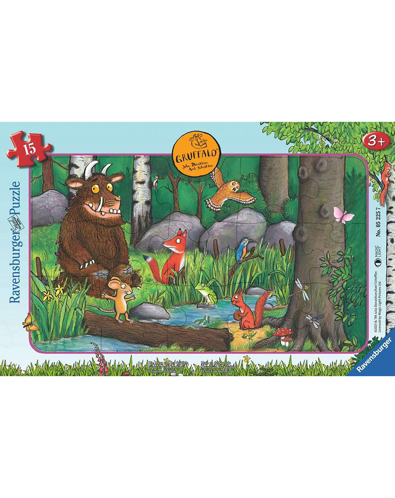 Ravensburger Kinderpuzzle - 05225 Die Maus und der Grüffelo - Rahmenpuzzle für K