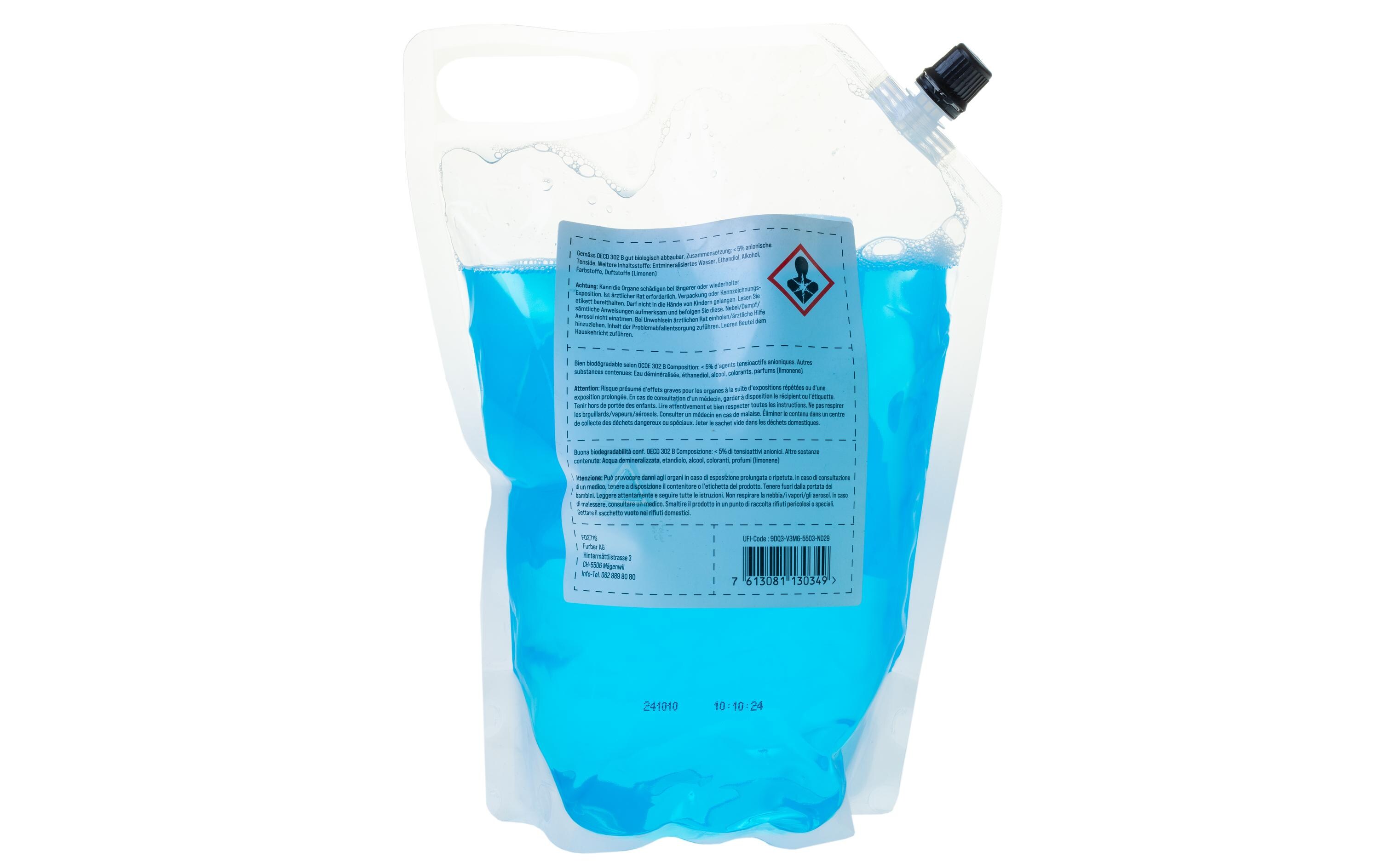 Winter-Scheibenreiniger Citrus, 2 lGebrauchsfertiges Scheibenwischwasser für den Winter