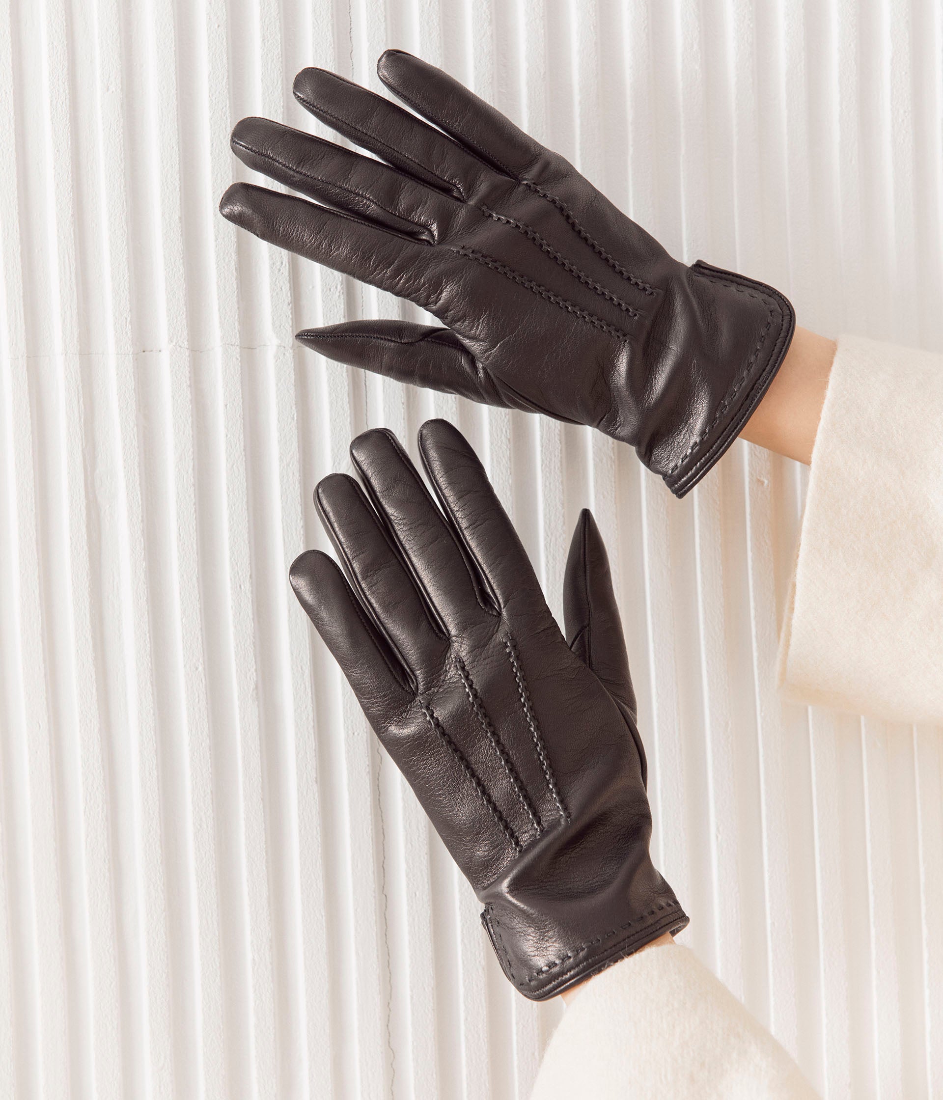 Gants en cuir noirs Robin