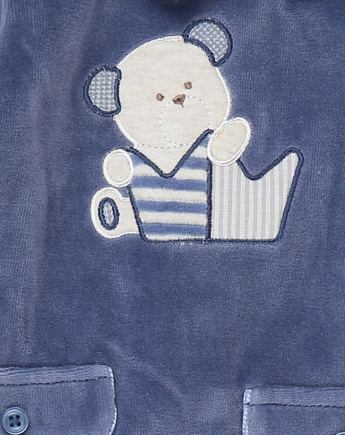 Nicki-Strampler OSITO 2er-Set in beige/blau