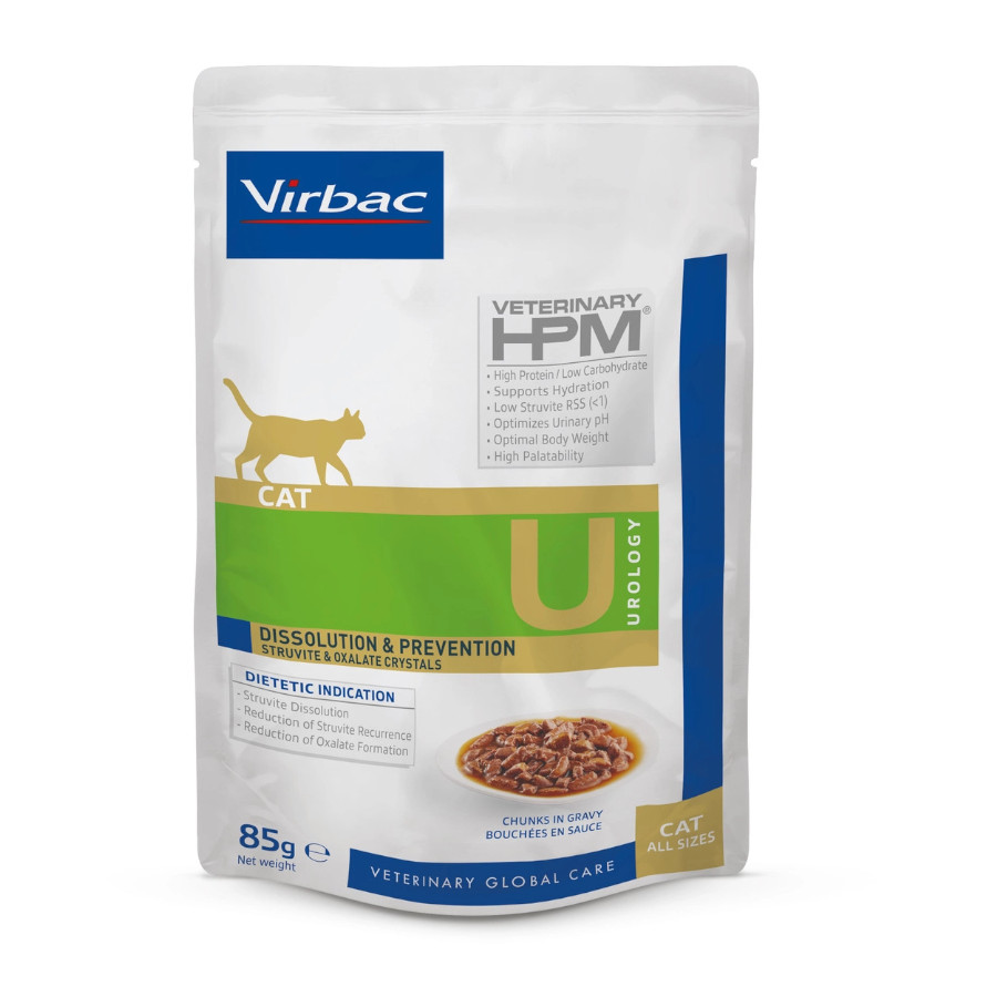 Sachê Virbac HPM Urology Dissolution & Prevention em molho para gatos – Pacote