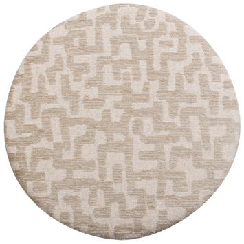WOOOD poef Amy geweven dessin beige