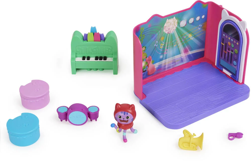 GABBY ET LA MAISON MAGIQUE - PLAYSET DELUXE LA SALLE DE MUSIQUE DE DJ MIAOU