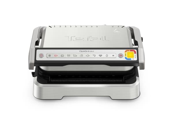 Tefal OptiGrill 2in1 GC773D, Rustfritt stål, Metall, Rektangulær, Knapper, Rotasjon, Griddle, 600 cm²