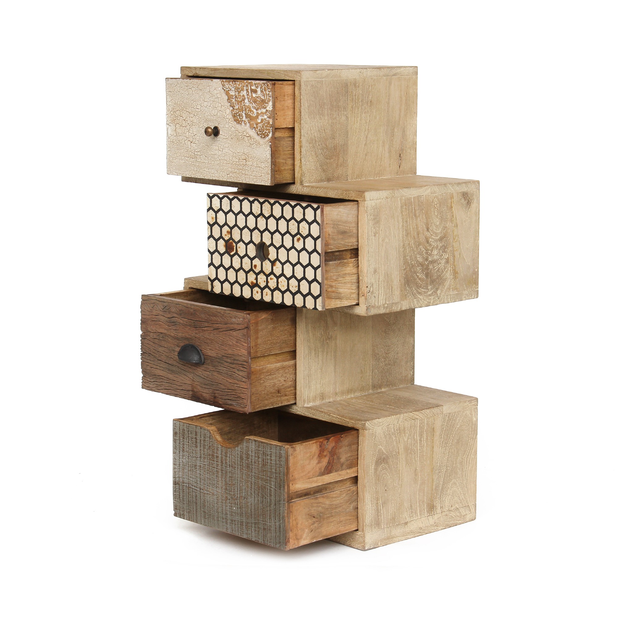 Regal 'Ruche', braun, T 30 cm, B 50 cm, H 85 cm von fischer's lagerhaus