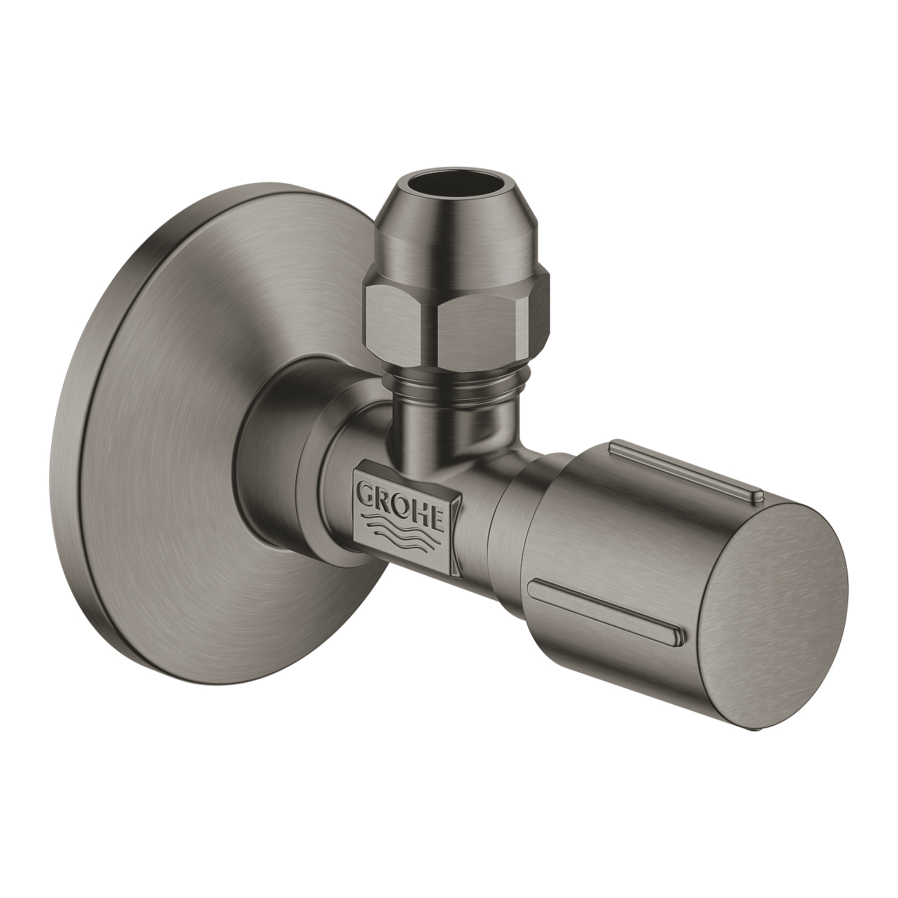 Grohe hoekstopkraan 1/2''x3/8'' brushed hard graphite