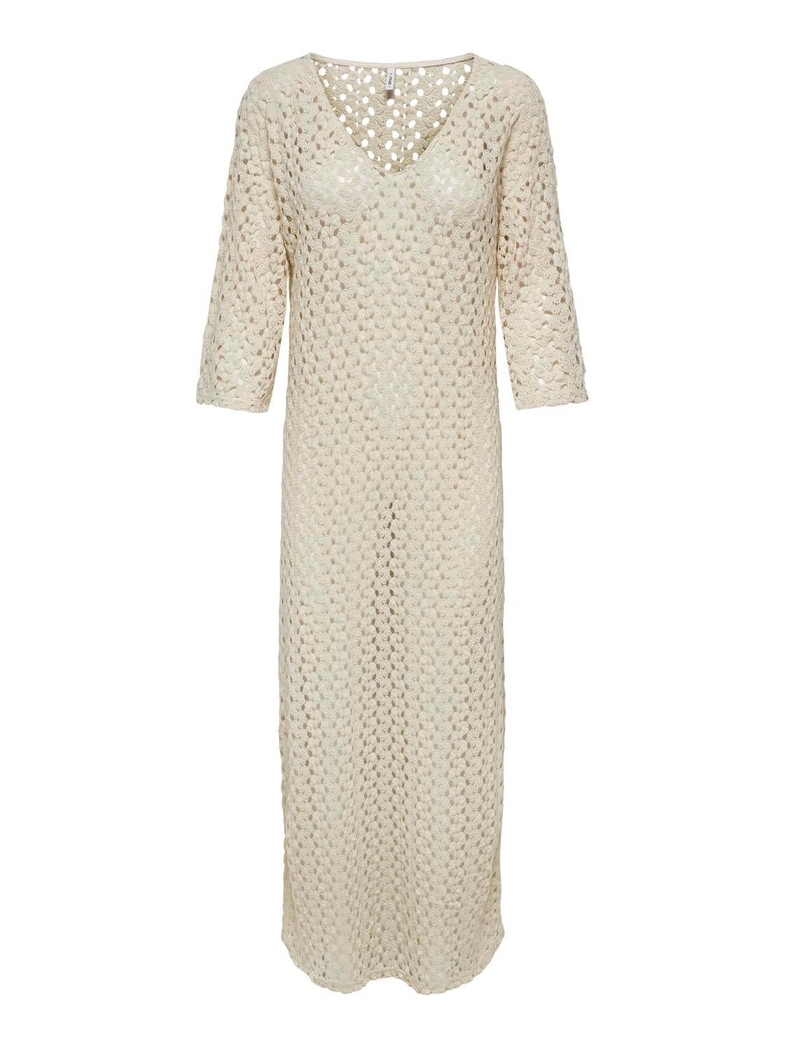 ONLLION Langes Kleid Ecru