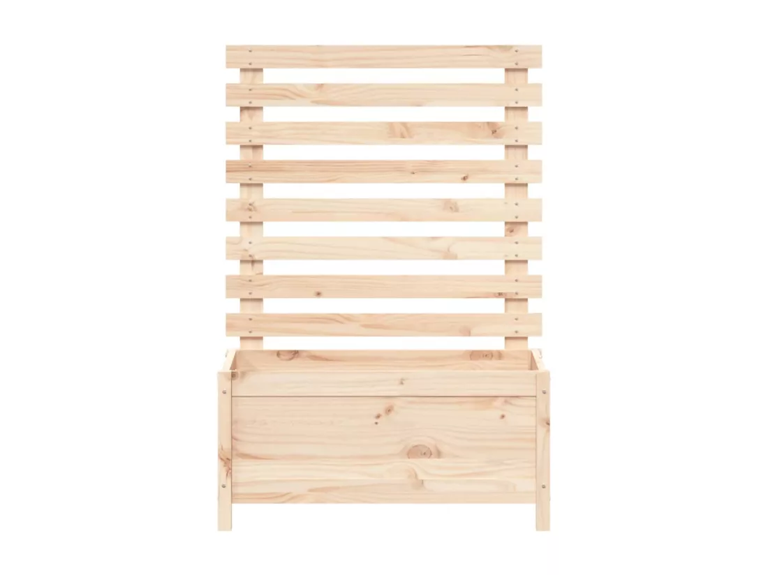 Jardinière avec support 79x39,5x114 bois de pin massif