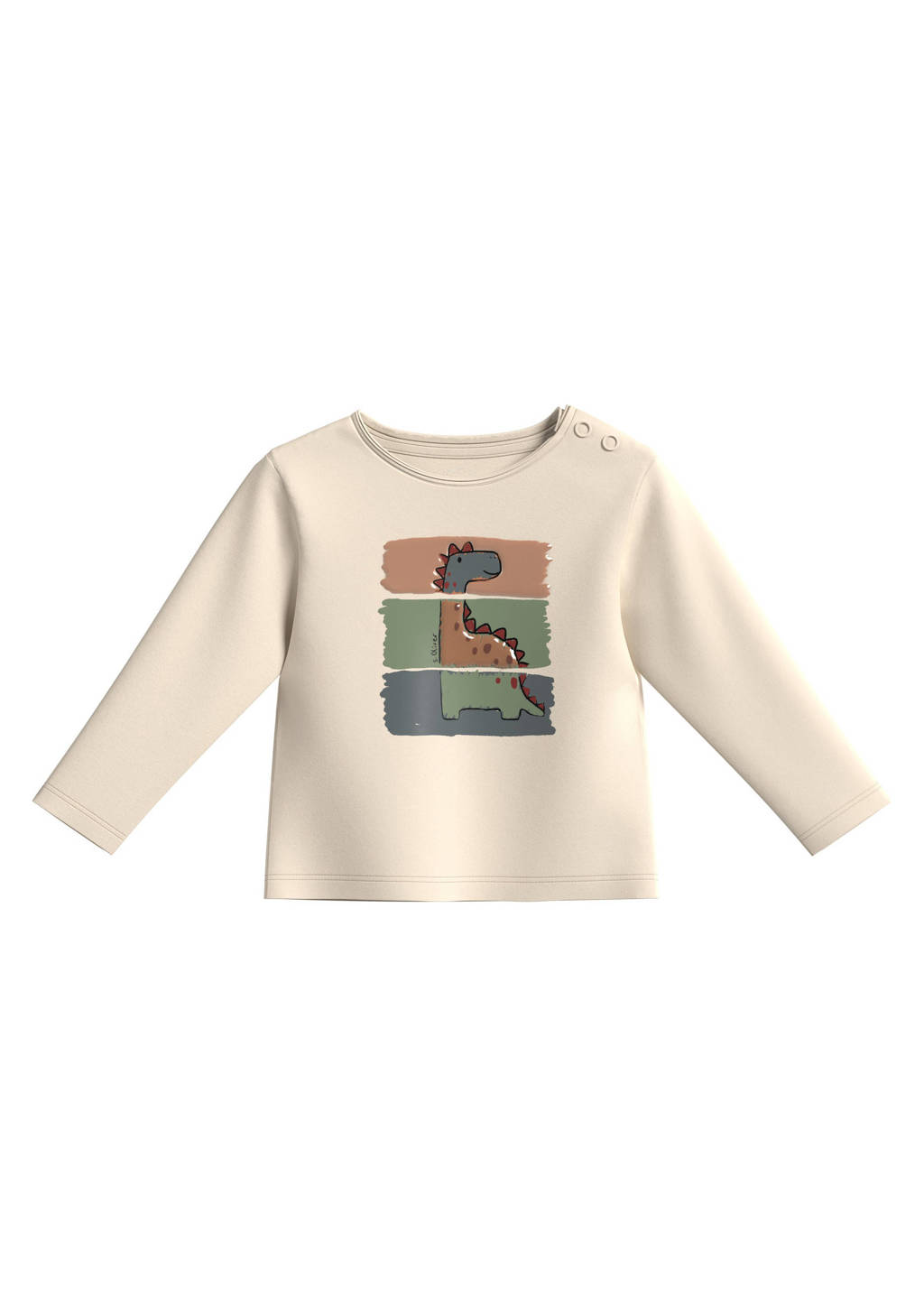 s.Oliver baby longsleeve met printopdruk ecru
