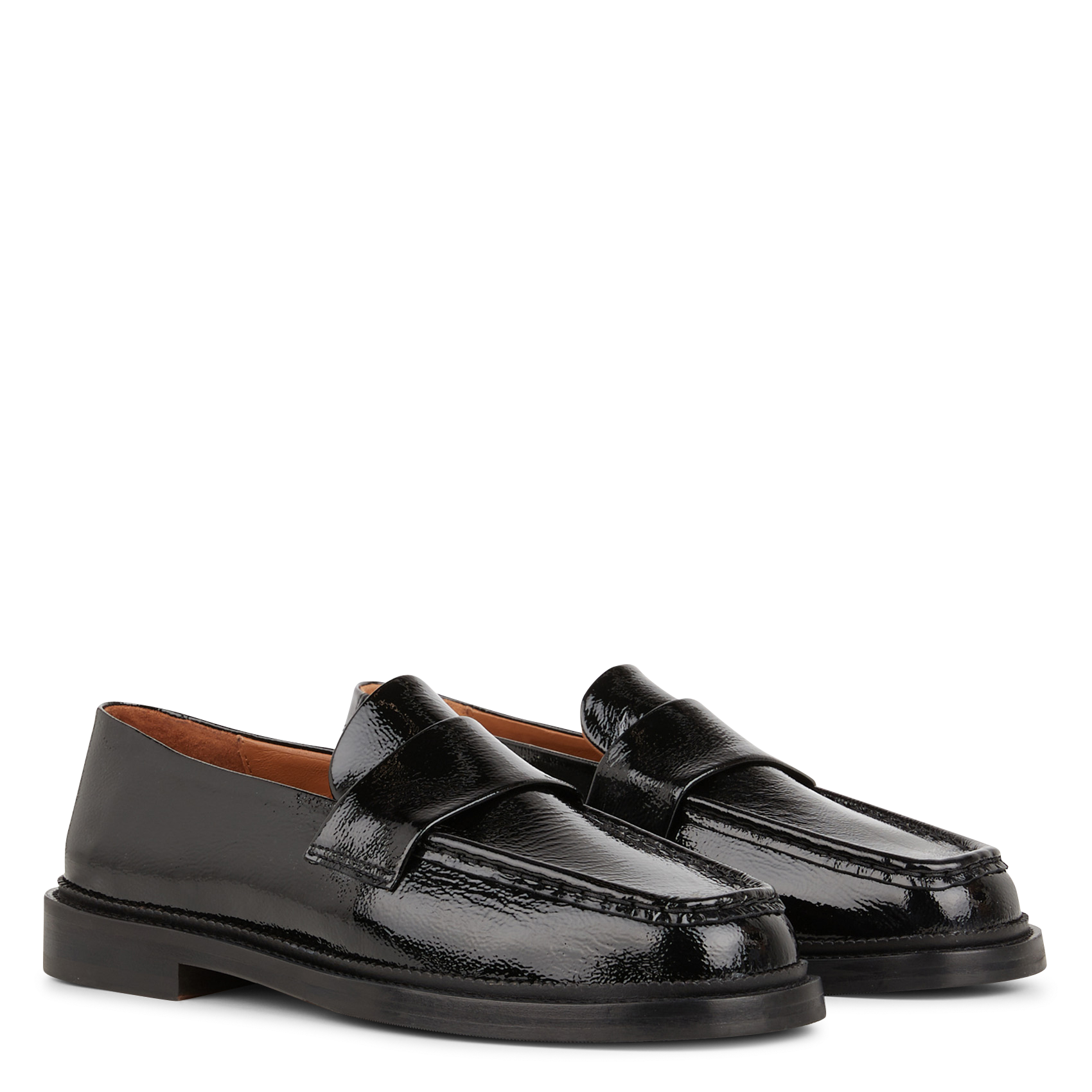 TRACY - Mocassins en cuir vernis | Noir