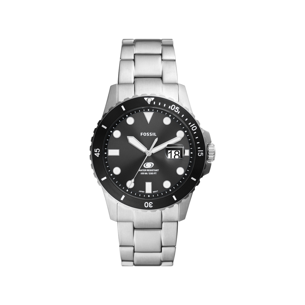 Montre FOSSIL FOSSIL blue dive homme bracelet acier inoxydable argent